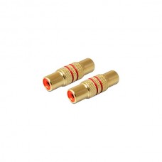DELOCK Adaptor Rca F/F, Metal, Gold-Red 
